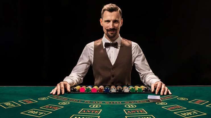 qq44 Live Casino ဒီလာနှင့် Baccarat ကစားနေသောဂိမ်းခန်း